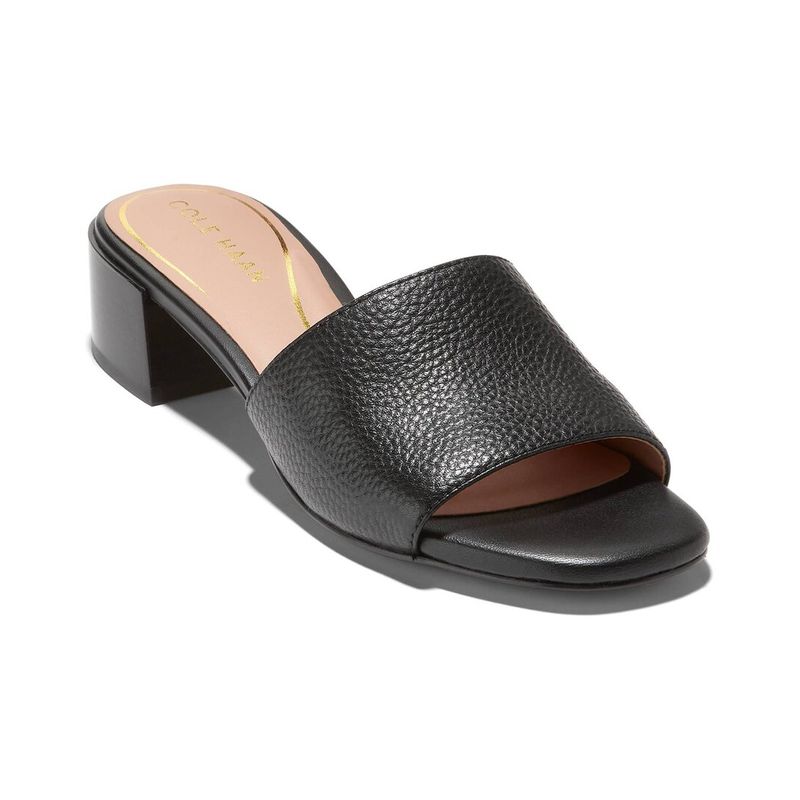 Cole Haan Calli Block Heel Leather Sandal, Black